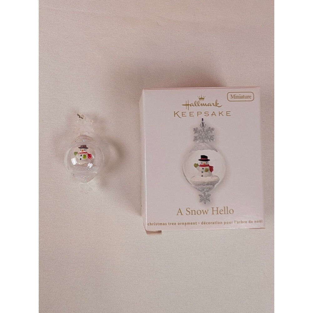 Hallmark Keepsake Miniature A Snow Hello Christmas Ornament Handcrafted 2012